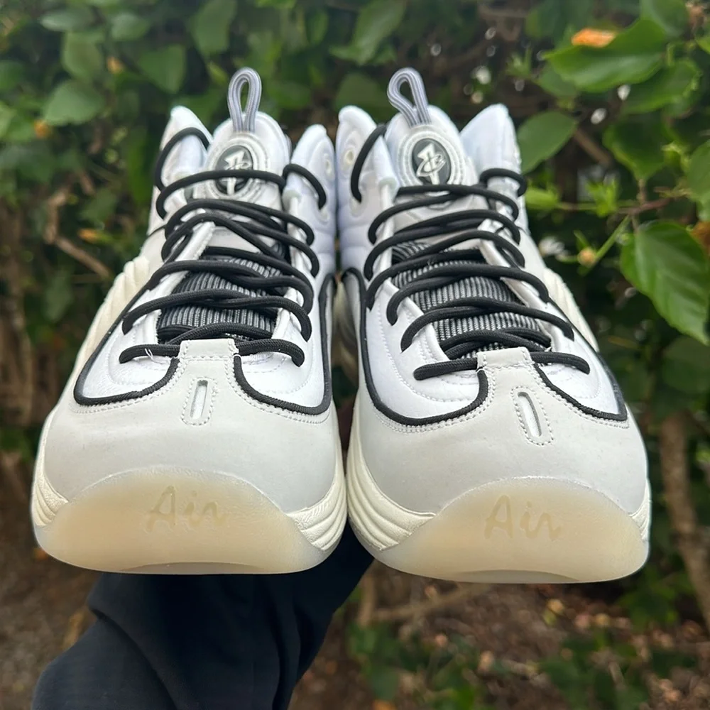 Nike Mens Air Penny 2 White Black Sail Photo Dust FB7727-100 Size 11